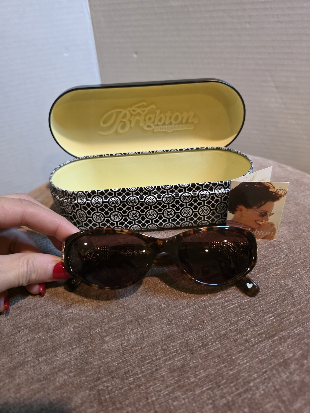 Vintage Brighton Women's Tortoiseshell Sunglasses with Brown Lenses w/ case